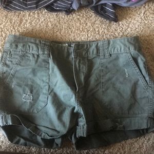 Size 6 mossimo green shorts